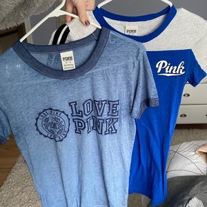 2 blue PINK shirts